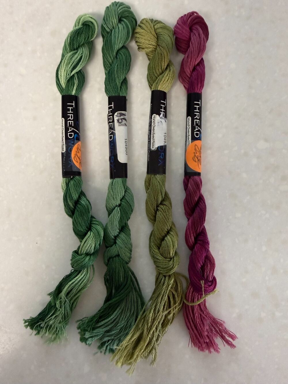 ThreadWorX Hand Overdyed Cotton Floss 20-Yard Lot - 4 Skeins